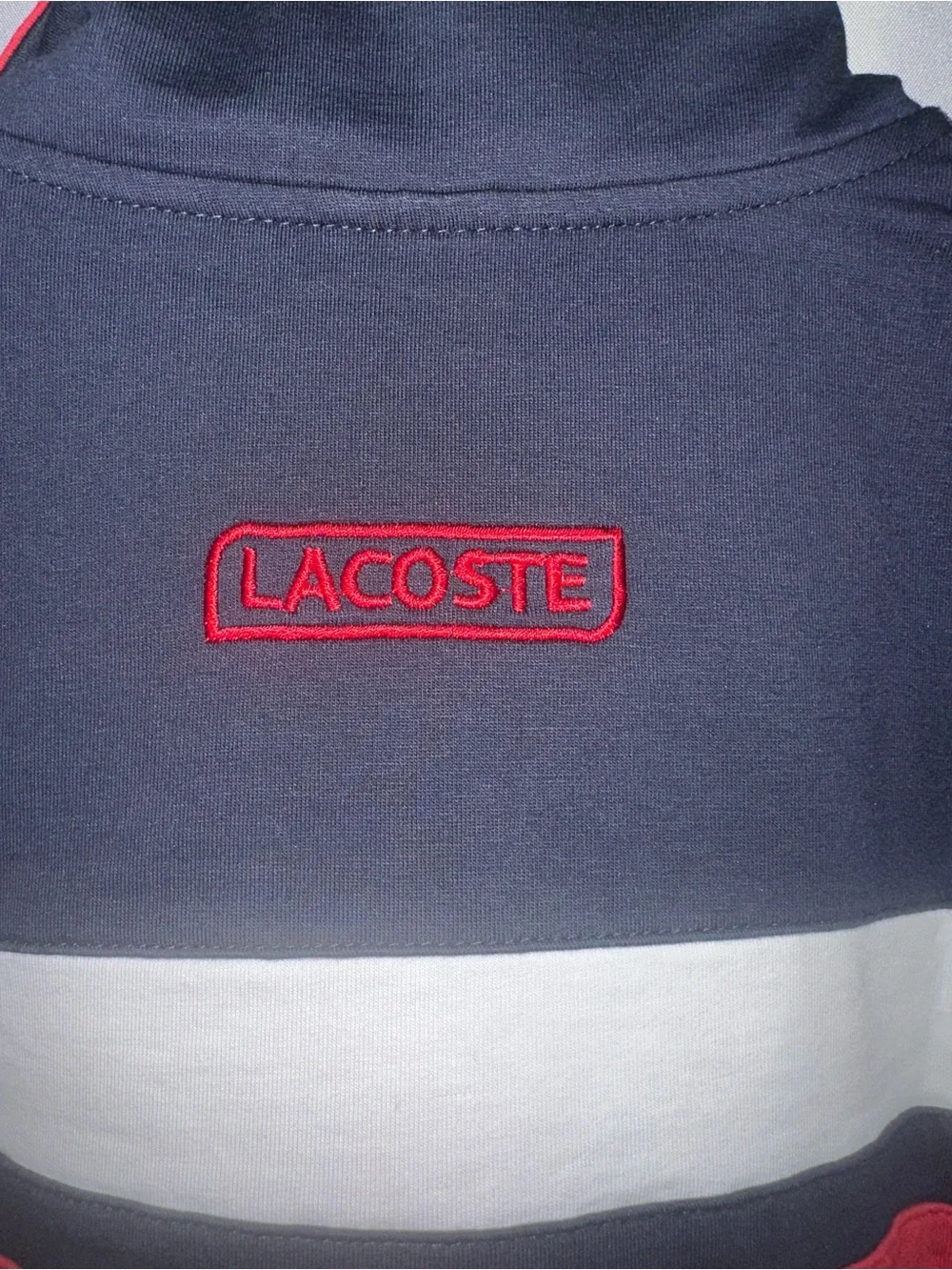 Lacoste Red, Navy & White Full-Zip Track Jacket